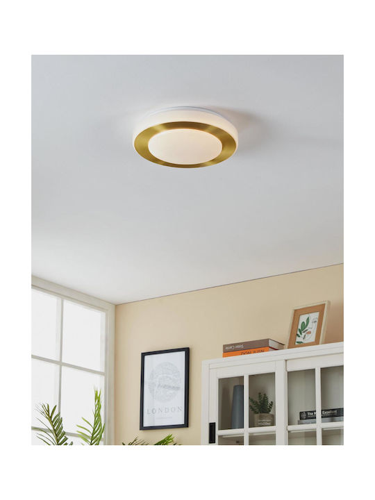 Eglo Carpi Κλασική Μεταλλική Πλαφονιέρα Οροφής με Ενσωματωμένο LED σε Χρυσό χρώμα 30cm