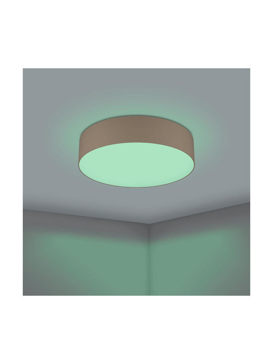 Eglo Romao-Z Smart Ceiling Mount Light 57cm Beige with Integrated LED and Remote Control