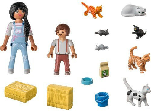 Playmobil Land Familie mit Kätzchen für 4-10 Jahre