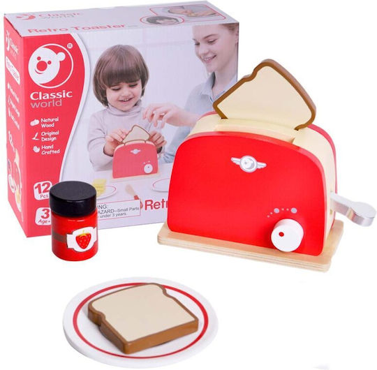 Classic World Retro Toaster από Ξύλο για 3+ Ετών