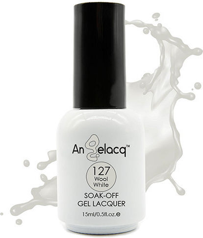 Angelacq Хибриден Лак за Нокти 127 Wool White 15мл 1бр