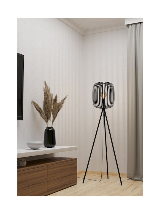 Eglo Romazzina Vintage Floor Lamp H140xW63cm. with Socket for Bulb E27 Gray