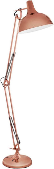 Eglo Borgillio Vintage Floor Lamp H190xW34cm. with Socket for Bulb E27 Copper