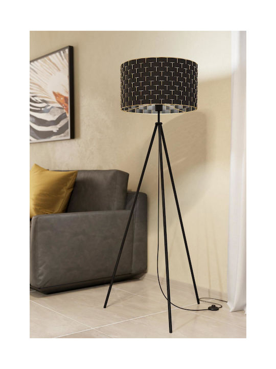 Eglo Marasales Floor Lamp H149xW45cm. with Socket for Bulb E27 Black