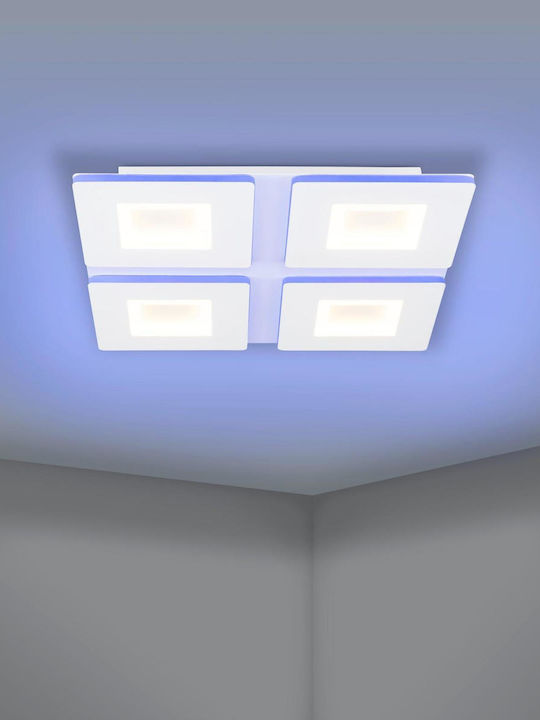 Eglo Padrogiano-Z Square Recessed LED Panel 26.2W with Warm to Cool White Light 45x45cm