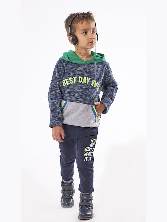 Hashtag Kids Sweatpants Set Blue 2pcs