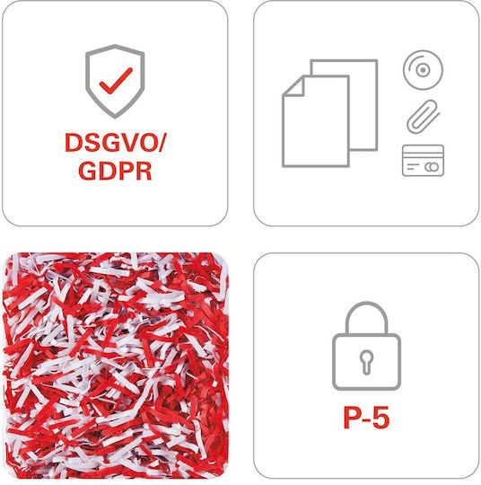 HSM Aktevernichter und CD Shredstar X12pro Mikroschnitt 12 Blätter mit Behälter 26Es