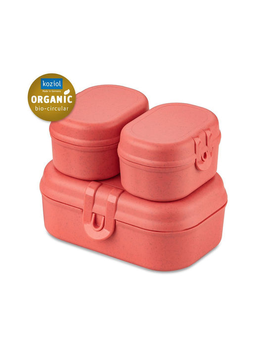 Koziol Plastic Lunch Box Orange 3pcs