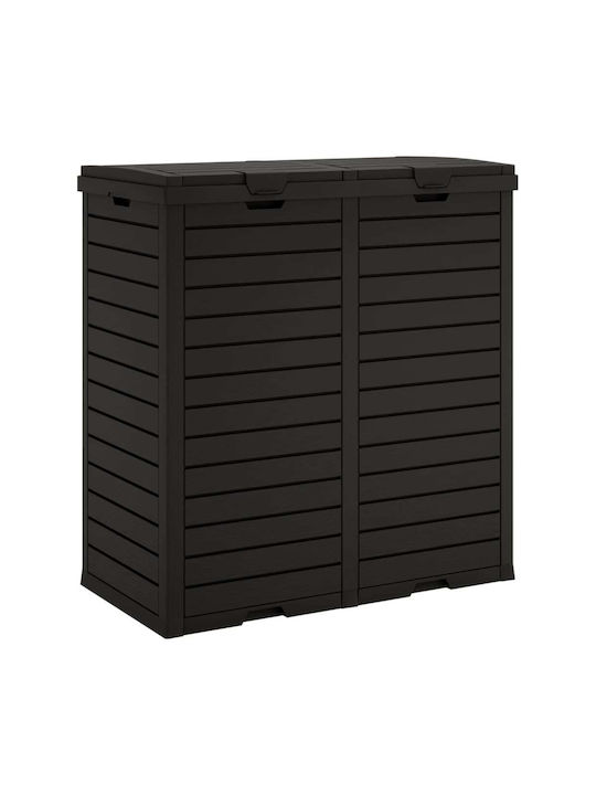 vidaXL Κάδος Απορριμμάτων Πλαστικός Μαύρος 78x41x86cm