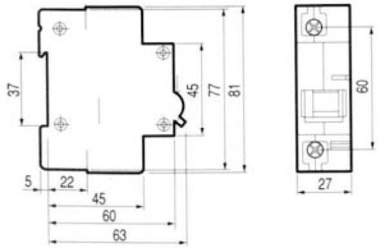 LS Automatischer Schutzschalter 63A Zweipolig AC 03.018.0220