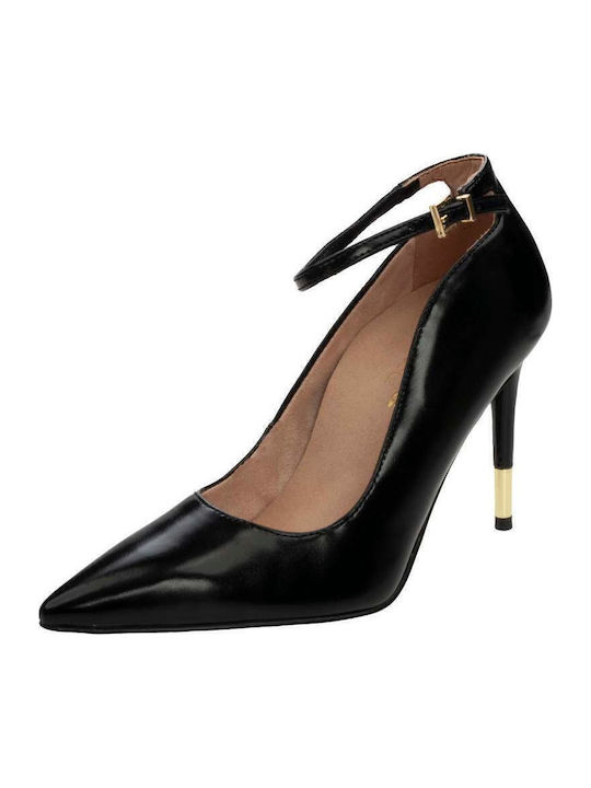Tamaris Black Heels with Strap