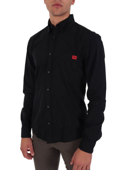 Evito Long Sleeve Shirt Narrow Fit Floral Black