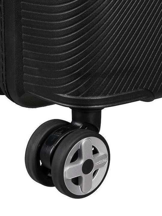 American Tourister Starvibe Cabin Travel Suitcase Hard Black with 4 Wheels Height 55cm 146370-1041