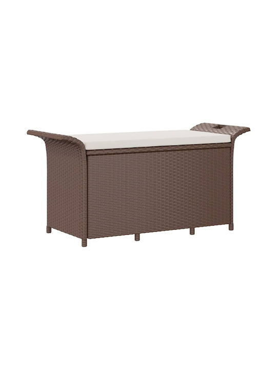 Παγκάκι Εξωτερικού Χώρου Rattan με Μαξιλάρια 116x46x57cm