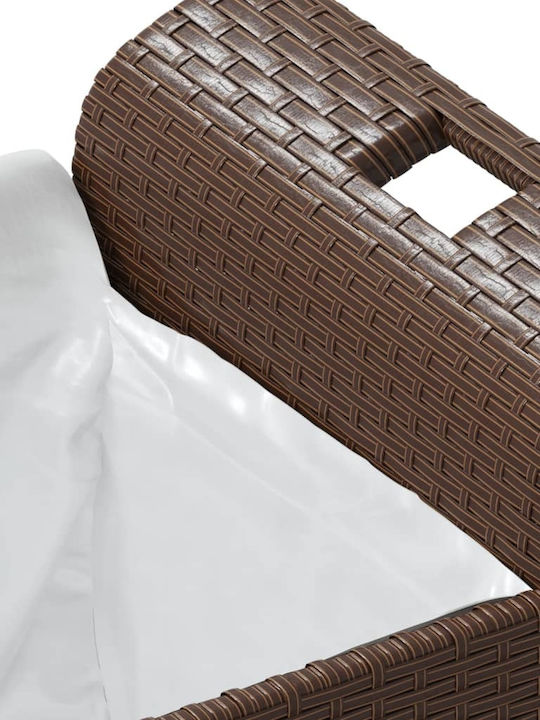 Παγκάκι Εξωτερικού Χώρου Rattan με Μαξιλάρια 116x46x57cm