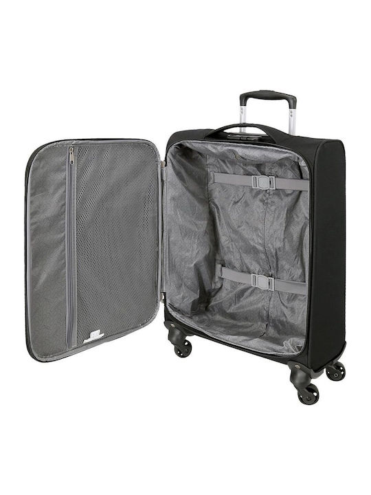 Movom Roll Road Royce Koffer Kabine Stoff Schwarz mit 4 Räder Höhe 55cm