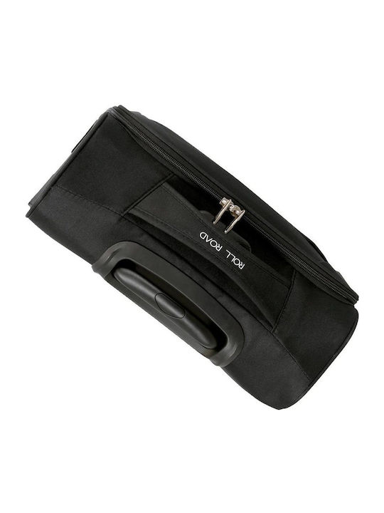 Movom Roll Road Royce Koffer Kabine Stoff Schwarz mit 4 Räder Höhe 55cm