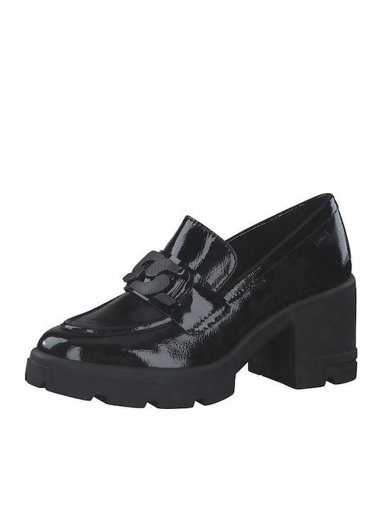 s.Oliver Patent Leather Black Heels