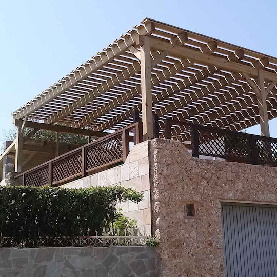 Arbour За Градина От Дърво С Покрив 400x300см
