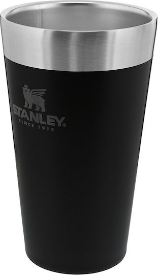 Stanley Adventure Stacking Vacuum Pint Glass Thermos Stainless Steel BPA Free 470ml Black