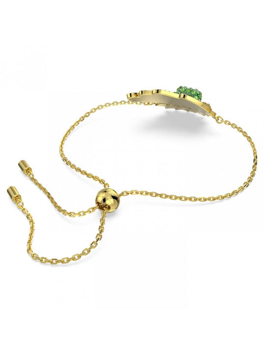Swarovski Women's Chain Bracelet Made of Gold Plated Steel 24cm