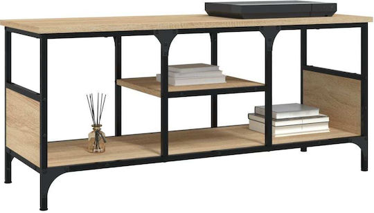 TV Stand Made of Metal and Wood Beige 100x35x45 cm