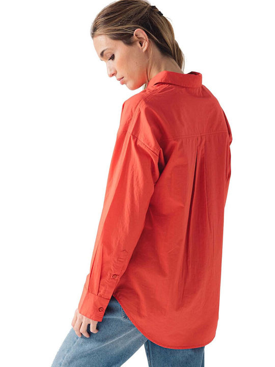 C'est Beau La Vie Women's Long Sleeve Shirt Orange