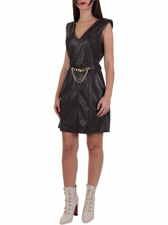 Liu Jo ABITO Midi Dress Leather Brown