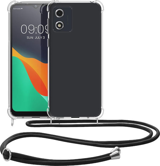 KWmobile Back Cover Silicone with Strap Transparent (Moto E13)