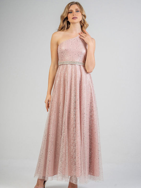 Bellino Summer Maxi Evening Dress Pink