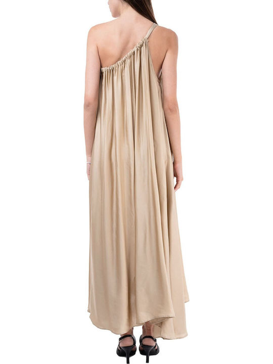 Lace Evening Dress Beige