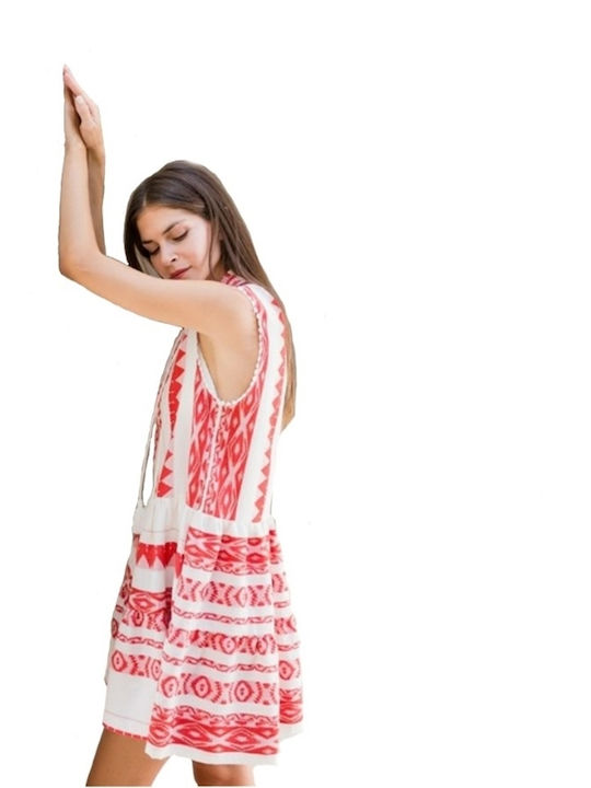 Pink Label Καφτάνι Παραλίας Κόκκινο