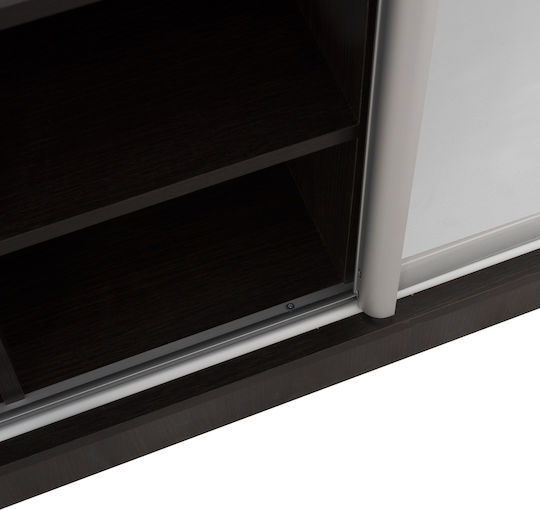 Dulce Eingangsmöbel mit Spiegel / Garderobe / Schuhschrank & Schrank Wenge 118x45x210cm