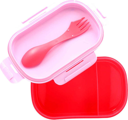 Disney Minnie Mouse Πλαστικό Παιδικό Δοχείο Φαγητού Minnie Ροζ 21 x 14 x 6εκ.