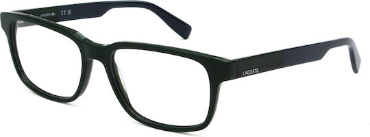 Lacoste Мъжки Пластмасов Рамка за Очила Зелен L2910-300