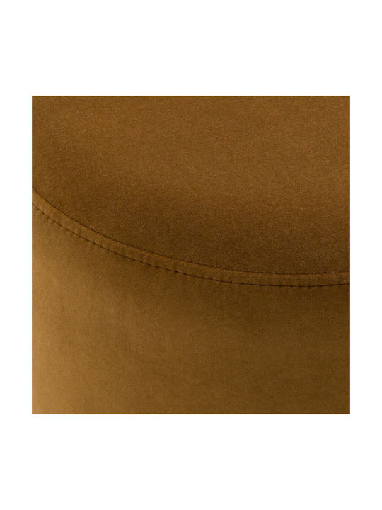 Stool For Living Room Upholstered with Fabric Yellow 34x34x44cm
