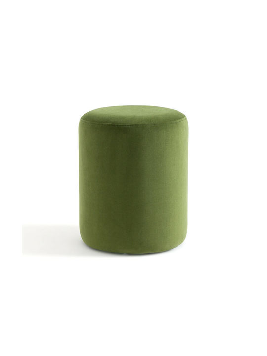 Stool For Living Room Upholstered with Fabric Yellow 34x34x44cm