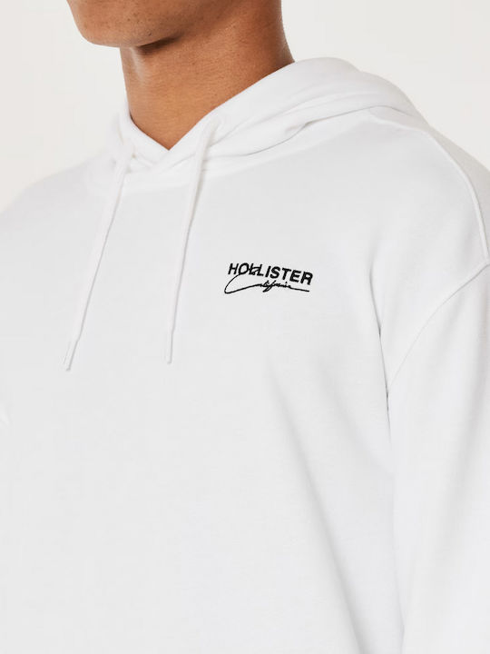 Hollister Herren Sweatshirt mit Kapuze Weiß