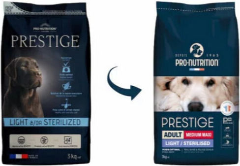Flatazor Prestige Light & Sterilized 3kg Dry Food for Adult Neutered Dogs with Turkey, Chicken and Duck