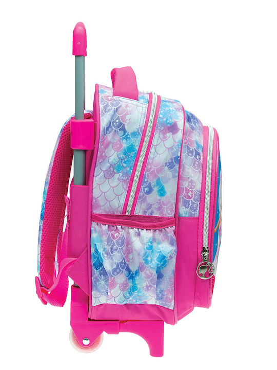 Gim Barbie Mermaid School Bag Trolley Kindergarten in Pink color