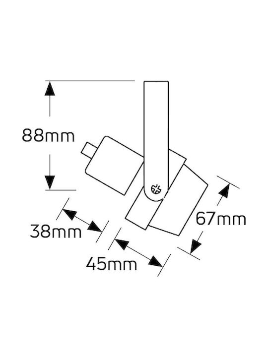 Geyer Einzel Spot mit Fassung GU10 in Weiß Farbe