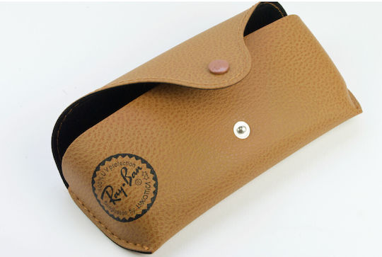 Ray Ban Brillentasche Halbhart mit Clip Braun