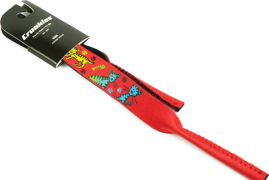 Croakies Kids Brillenarmband Rot