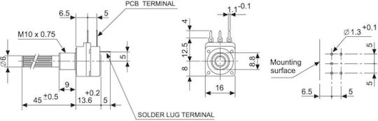 Potentiometer 10Stück 01.009.0095