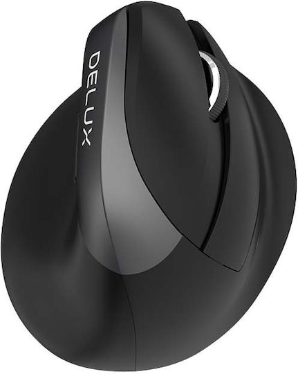 Delux M618Mini Wireless Ergonomic Bluetooth Vertical Mouse Iron Grey