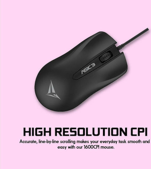 Alcatroz Asic 3 С кабел Мишка Черен