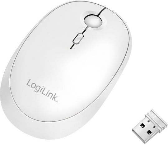 LogiLink ID0205W Ασύρματο Bluetooth Ποντίκι Λευκό