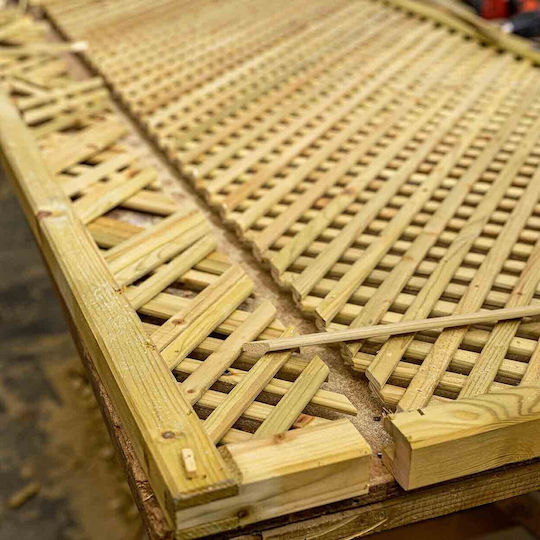 Showood Cadru pentru garduri pentru Împrejmuire Grădină din Lemn 210x5x5buc 1buc