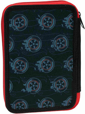 Gim Hot Wheels Pencil Case Full with 2 Compartments Black