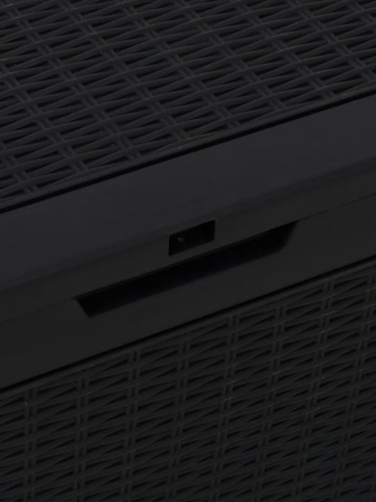 vidaXL Cutie de depozitare pentru exterior din polipropilenă 118lt Negru L55.5xW43xH53buc